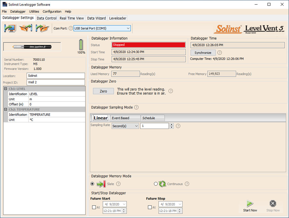 settings-2x Software per la gestione dei Levelogger